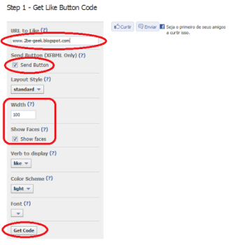Widgets do Facebook no blogger - configurar no facebook plugin