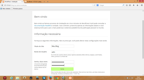 instalação do wordpress passo 13