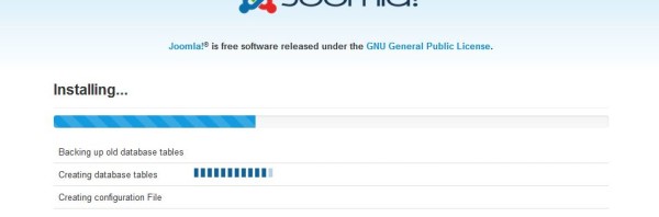 Como instalar o Joomla 3.3 - status de instalação joomla CMS