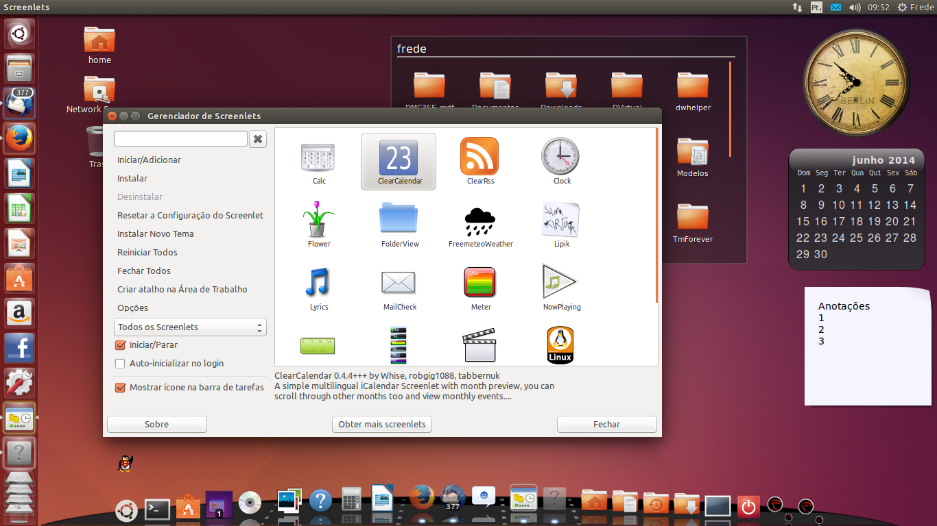 Comop personalizar o Ubuntu - Screenlets